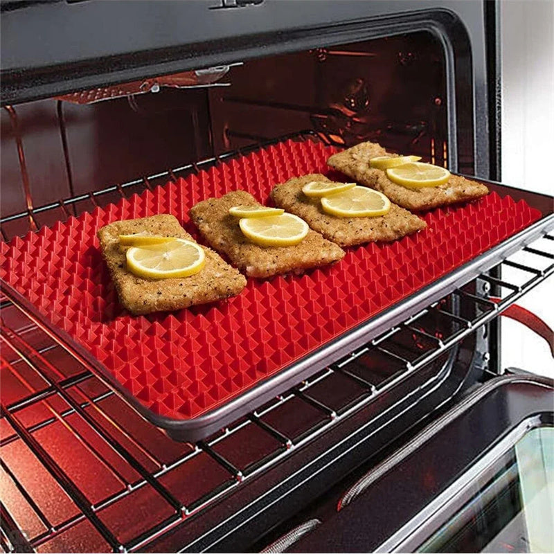 Non-Stick Silicone Pyramid Baking Mat – Heat-Resistant Oven & BBQ Cooking Mat
