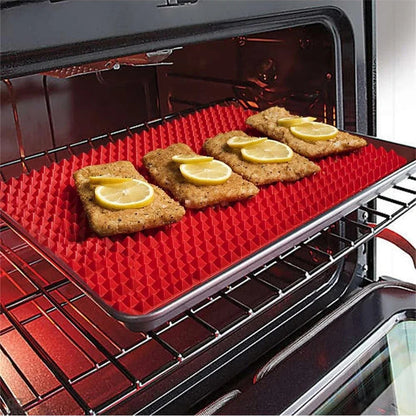 Non-Stick Silicone Pyramid Baking Mat – Heat-Resistant Oven & BBQ Cooking Mat