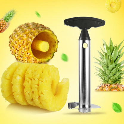 Stainless Steel Pineapple Corer & Peeler – Fruit Cutter Tool with Pulp Separator