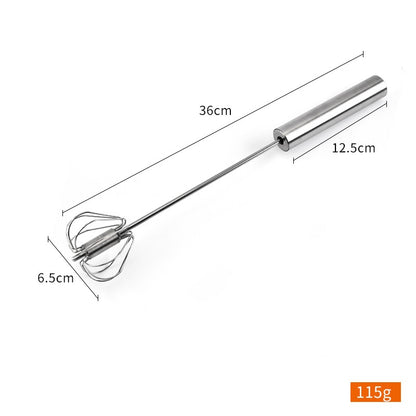 Manual Stainless Steel Egg Beater & Whisk – Semi-Automatic Handheld Kitchen Tool