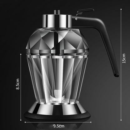Premium Diamond Glass Oil Dispenser – Press Type Leakproof Oil Pourer for Kitchen (Olive Oil, Vinegar, Soy Sauce)