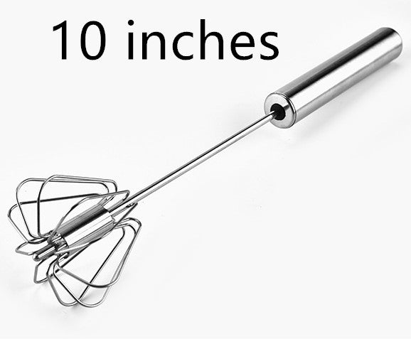 Manual Stainless Steel Egg Beater & Whisk – Semi-Automatic Handheld Kitchen Tool