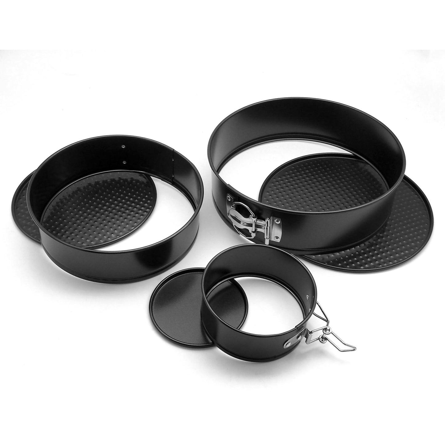 3-Piece Non-Stick Round Cake Pan Set – Springform Tiered Bakeware for Baking