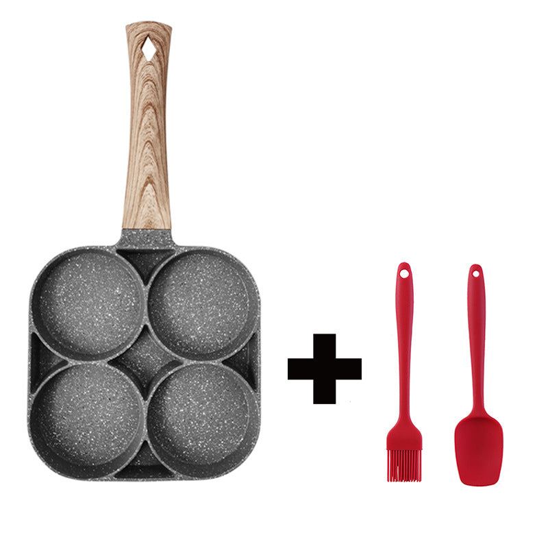 4-Hole Non-Stick Omelet & Pancake Pan – Multi-Functional Breakfast Egg & Burger Maker