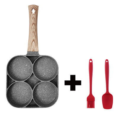 4-Hole Non-Stick Omelet & Pancake Pan – Multi-Functional Breakfast Egg & Burger Maker