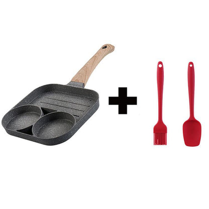 4-Hole Non-Stick Omelet & Pancake Pan – Multi-Functional Breakfast Egg & Burger Maker