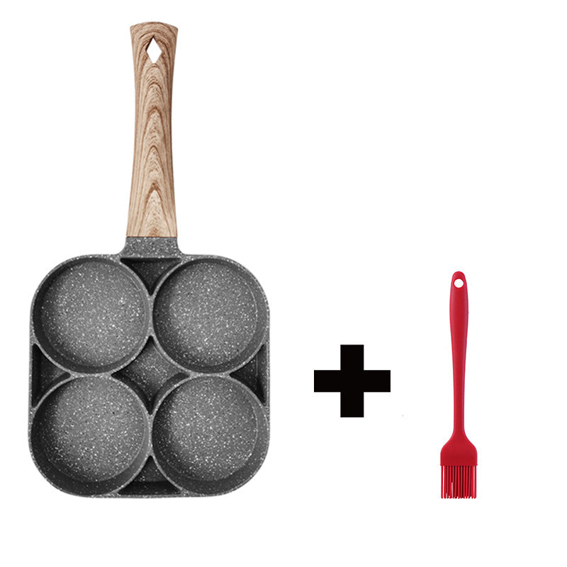 4-Hole Non-Stick Omelet & Pancake Pan – Multi-Functional Breakfast Egg & Burger Maker