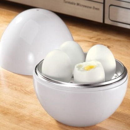 Microwave Egg Cooker for 4 Eggs – Fast & Easy Egg Steamer for Soft or Hard Boiled Eggs