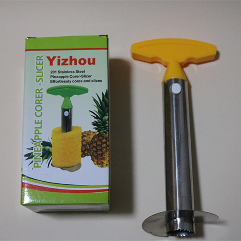 Stainless Steel Pineapple Corer & Peeler – Fruit Cutter Tool with Pulp Separator