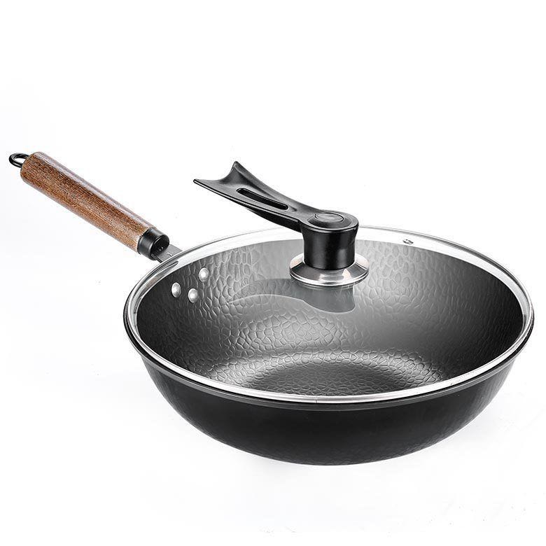 Handmade Traditional Iron Wok – Cast Iron Pan for Cooking & Stir-Fry