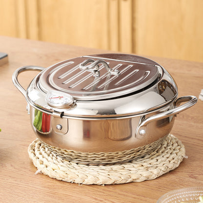 Professional Stainless Steel Telescopic Frying Basket – French Fries Degreasing Kitchen Tool