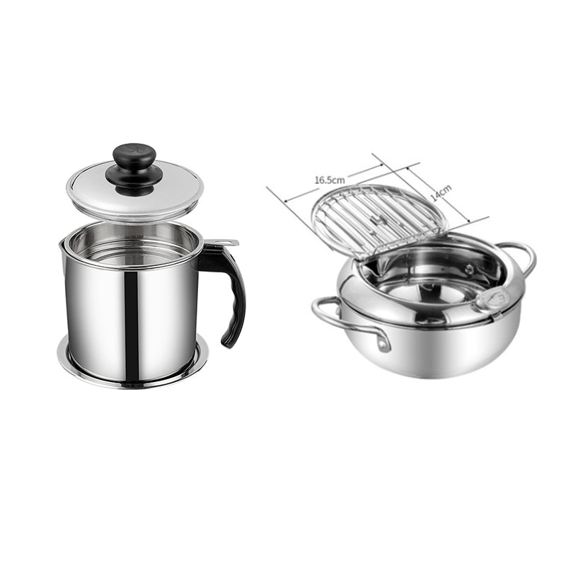 Professional Stainless Steel Telescopic Frying Basket – French Fries Degreasing Kitchen Tool