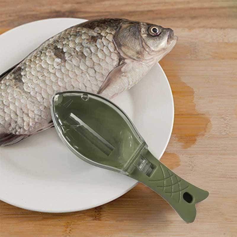 Fish Scaler Tool – Stainless Steel Fish Scale Scraper & Cleaning Brush