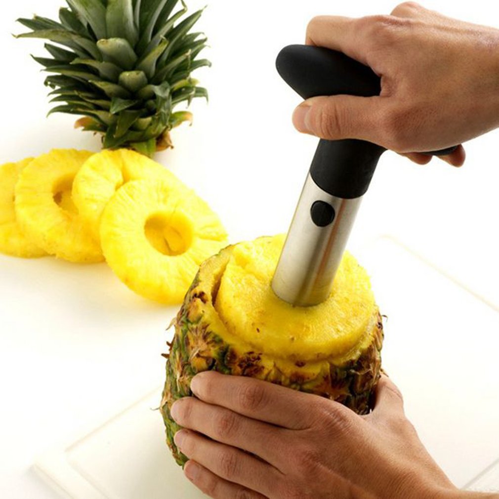 Stainless Steel Pineapple Corer & Peeler – Fruit Cutter Tool with Pulp Separator