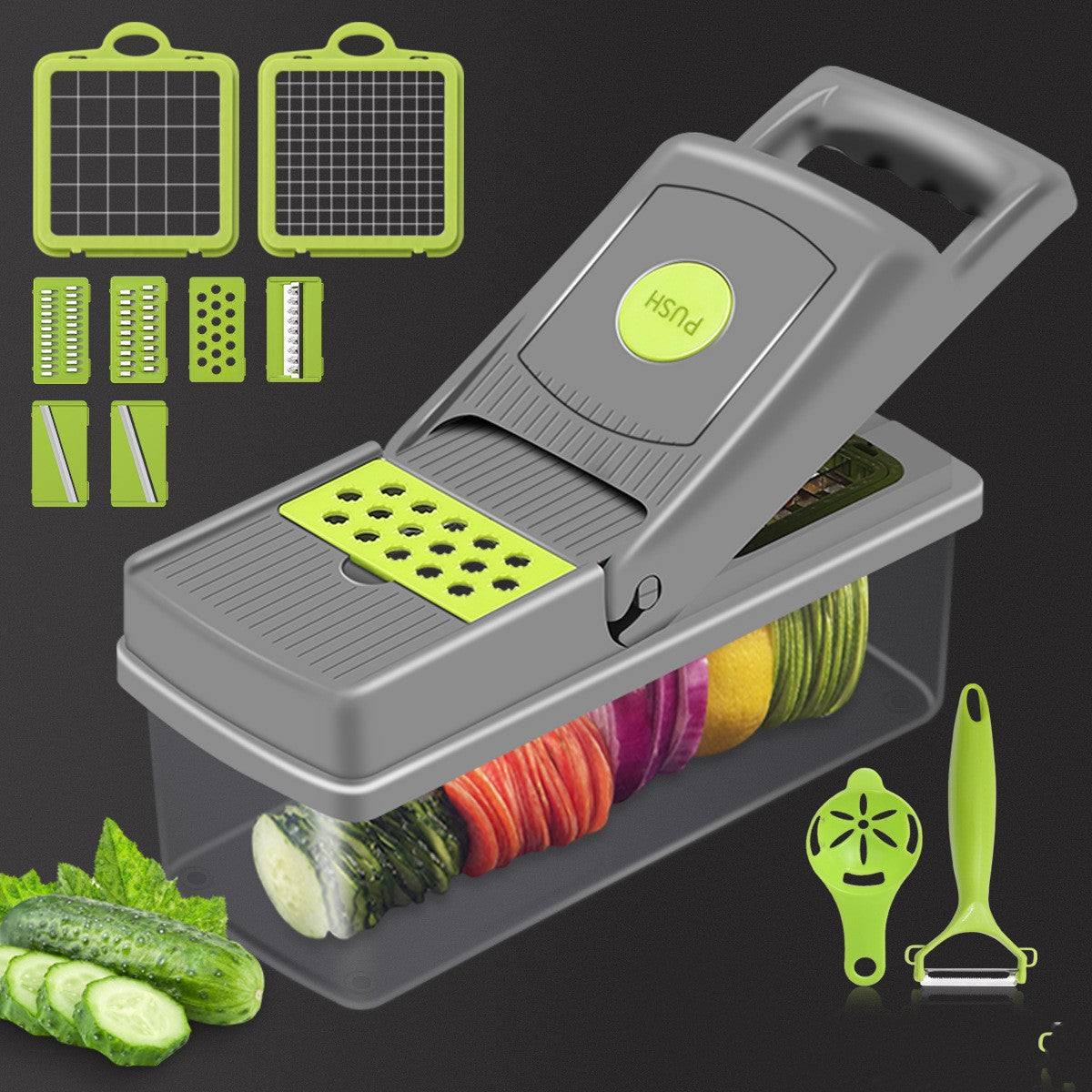 Vegetable Julienne Cutter Manual Silk Shredder Slicer Kitchen Gadget