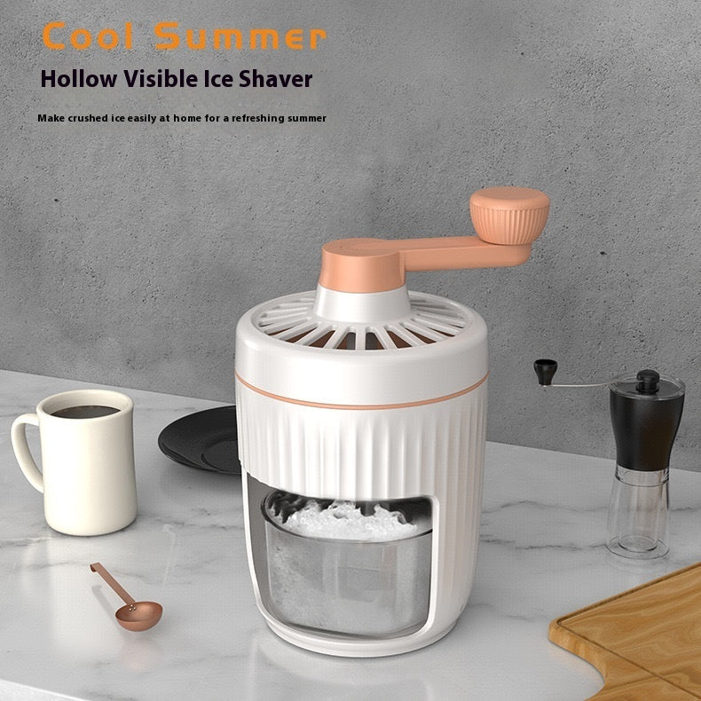 Manual Ice Crusher & Shaver – Hand Crank Ice Shaving Machine for Smoothies & Drinks