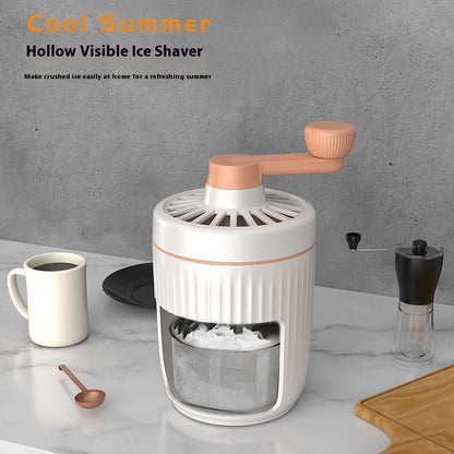 Manual Ice Crusher & Shaver – Hand Crank Ice Shaving Machine for Smoothies & Drinks