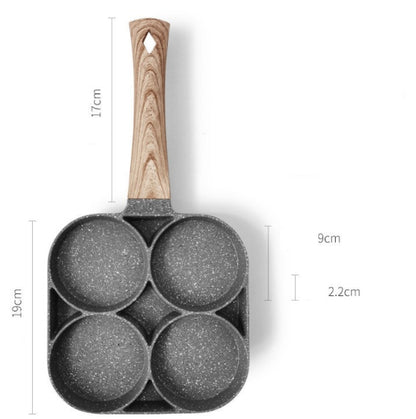 4-Hole Non-Stick Omelet & Pancake Pan – Multi-Functional Breakfast Egg & Burger Maker