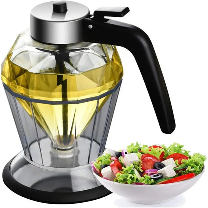 Premium Diamond Glass Oil Dispenser – Press Type Leakproof Oil Pourer for Kitchen (Olive Oil, Vinegar, Soy Sauce)