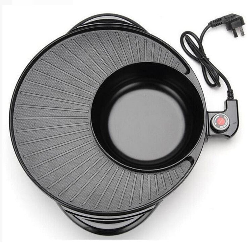 Multifunctional Electric Grill Pot – Non-Stick Electric Cooking Pot for Hot Pot & Grilling