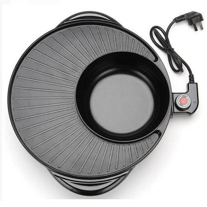 Multifunctional Electric Grill Pot – Non-Stick Electric Cooking Pot for Hot Pot & Grilling
