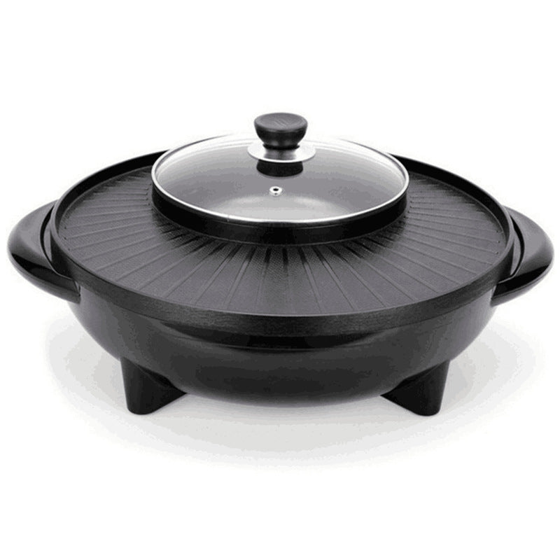 Multifunctional Electric Grill Pot – Non-Stick Electric Cooking Pot for Hot Pot & Grilling