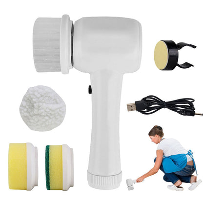 4-in-1 Electric Spin Scrubber – Handheld Cordless Cleaning Brush for Home