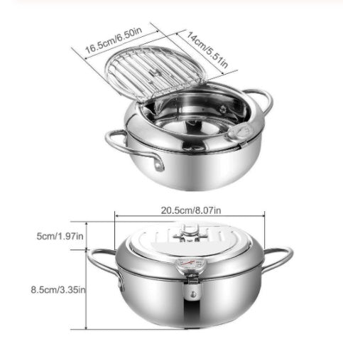 Professional Stainless Steel Telescopic Frying Basket – French Fries Degreasing Kitchen Tool