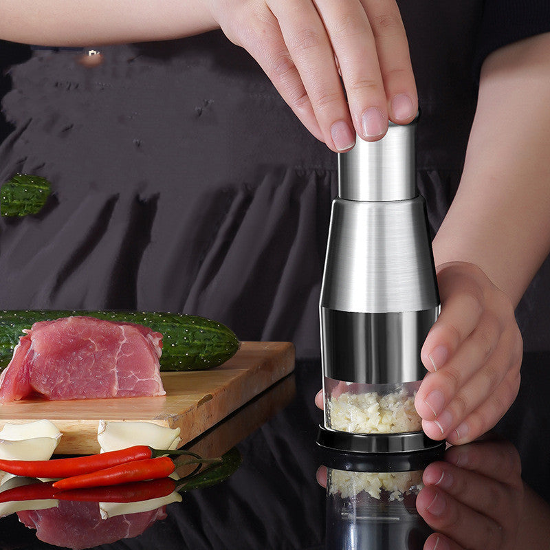 Manual Garlic Press & Vegetable Chopper – Onion Crusher Kitchen Gadget