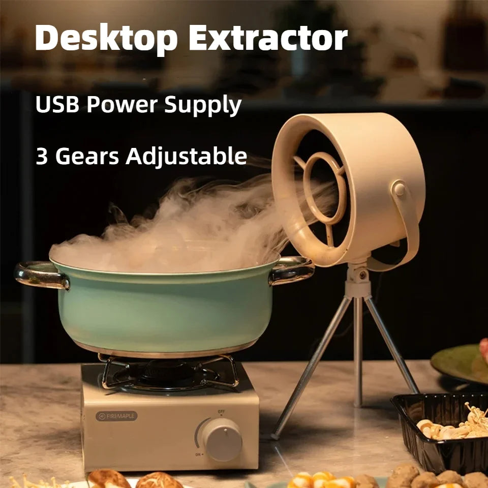 Portable Desktop Mini Range Hood – USB Kitchen Exhaust Fan for BBQ & Home