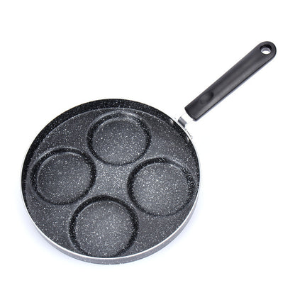 4-Cup Nonstick Egg & Pancake Frying Pan, Multi-Use Cookware for Gas Stoves, Breakfast Pan for Eggs, Pancakes