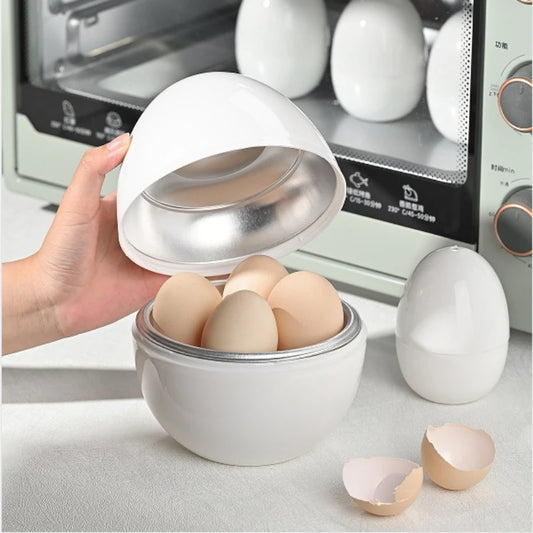 Microwave Egg Cooker for 4 Eggs – Fast & Easy Egg Steamer for Soft or Hard Boiled Eggs