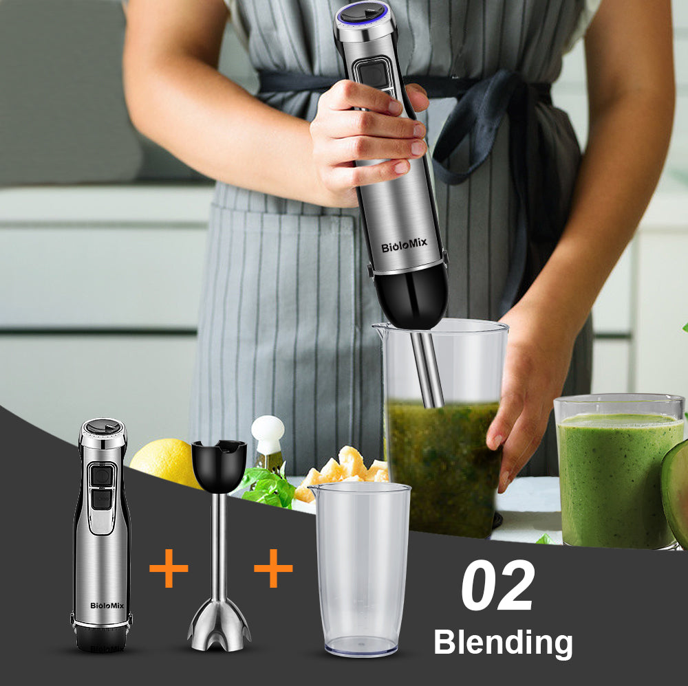Handheld Immersion Blender – Electric Stick Blender for Smoothies, Soups & Baby Food