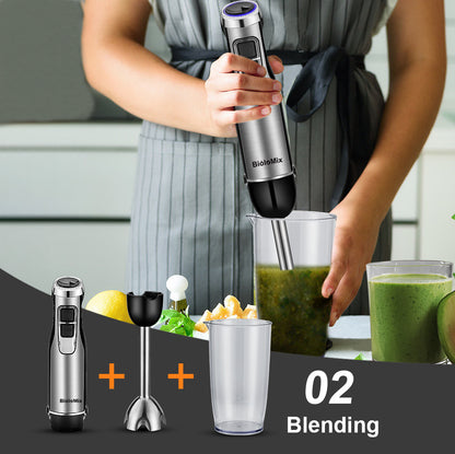 Handheld Immersion Blender – Electric Stick Blender for Smoothies, Soups & Baby Food
