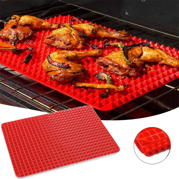 Non-Stick Silicone Pyramid Baking Mat – Heat-Resistant Oven & BBQ Cooking Mat