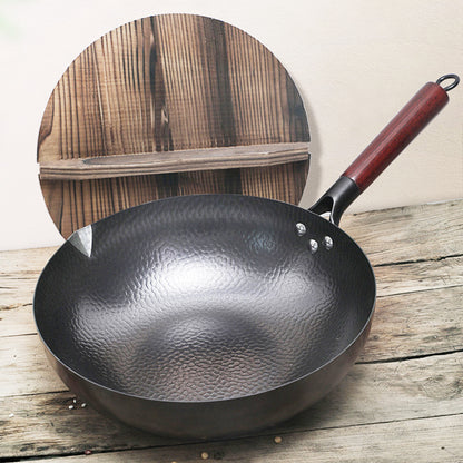 Handmade Traditional Iron Wok – Cast Iron Pan for Cooking & Stir-Fry
