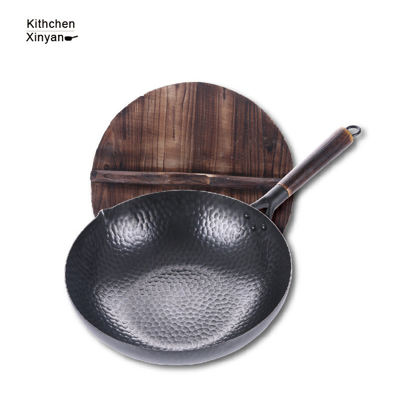 Handmade Traditional Iron Wok – Cast Iron Pan for Cooking & Stir-Fry