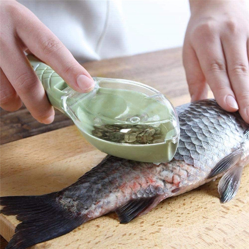 Fish Scaler Tool – Stainless Steel Fish Scale Scraper & Cleaning Brush