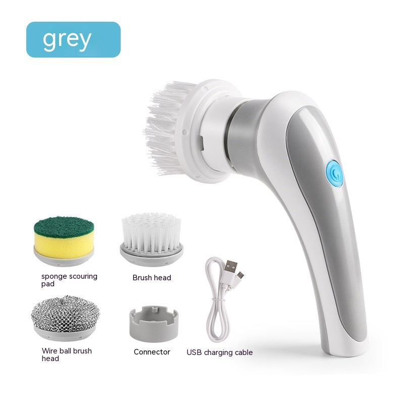 4-in-1 Electric Spin Scrubber – Handheld Cordless Cleaning Brush for Home