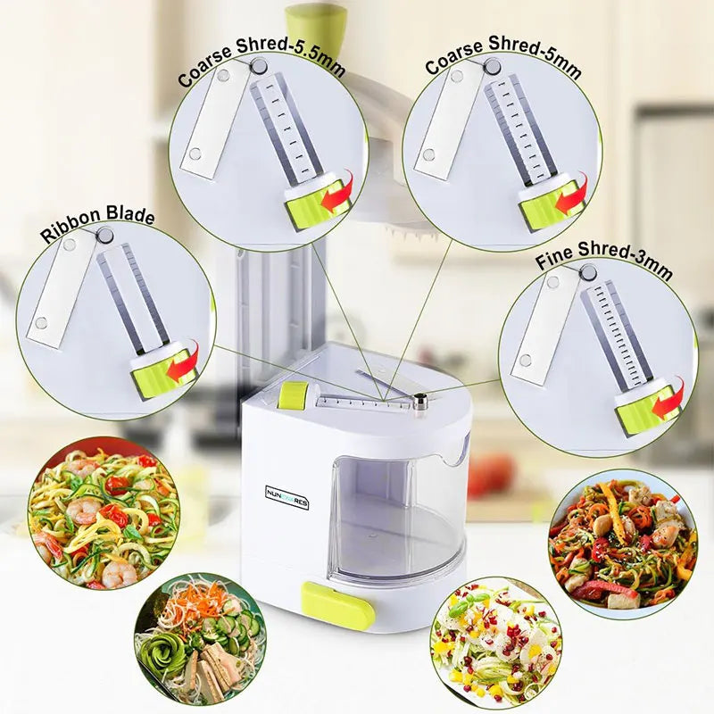 Vegetable Spiralizer & Grater – Multifunction Potato Slicer Noodle Maker for Fruits & Vegetables
