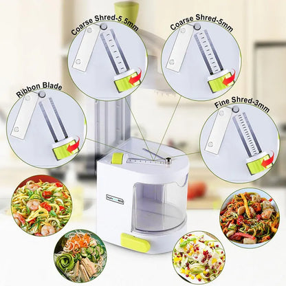 Vegetable Spiralizer & Grater – Multifunction Potato Slicer Noodle Maker for Fruits & Vegetables