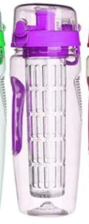 32oz Fruit Infuser Water Bottle – BPA-Free Plastic Sports Bottle with Removable Infuser