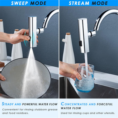 Universal Kitchen Faucet Water Nozzle – Splash Proof Rotating Water Bubbler Extension