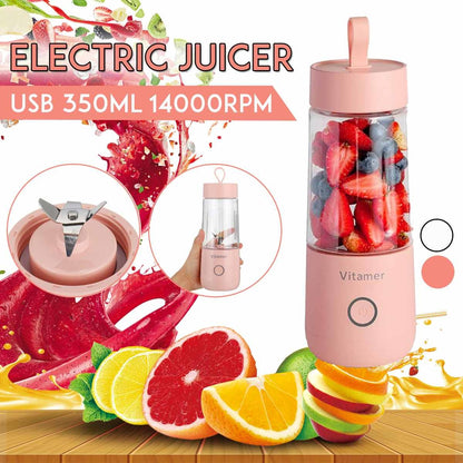 350ml USB Rechargeable Portable Blender | Electric Juicer Cup for Smoothies, Shakes & Slushies