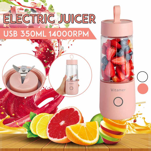 350ml USB Rechargeable Portable Blender | Electric Juicer Cup for Smoothies, Shakes & Slushies