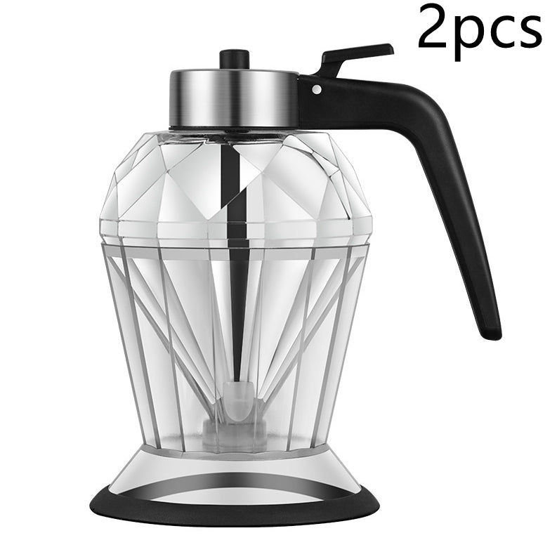 Premium Diamond Glass Oil Dispenser – Press Type Leakproof Oil Pourer for Kitchen (Olive Oil, Vinegar, Soy Sauce)