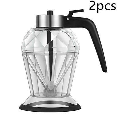 Premium Diamond Glass Oil Dispenser – Press Type Leakproof Oil Pourer for Kitchen (Olive Oil, Vinegar, Soy Sauce)