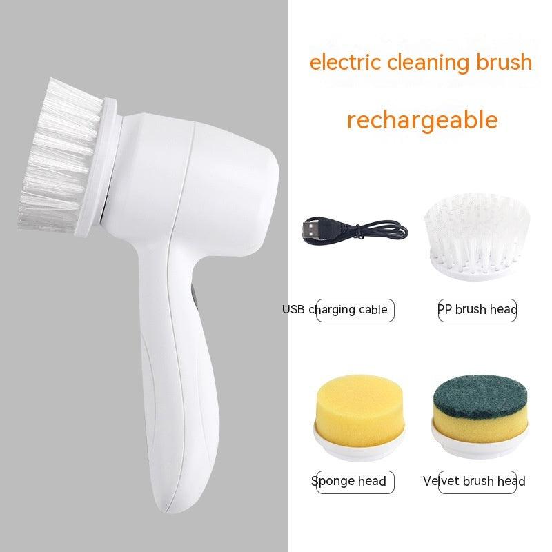 4-in-1 Electric Spin Scrubber – Handheld Cordless Cleaning Brush for Home