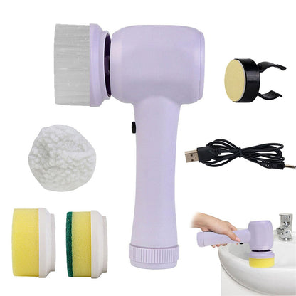 4-in-1 Electric Spin Scrubber – Handheld Cordless Cleaning Brush for Home