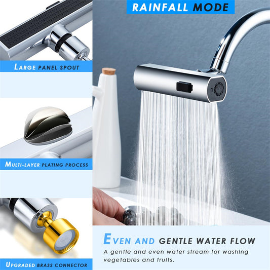 Universal Kitchen Faucet Water Nozzle – Splash Proof Rotating Water Bubbler Extension